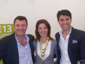 Mario Mazzitelli (Lunarossa), Francesca Salerno (Casa di Baal) e Giovanni Cuomo (I Vini del Cavaliere)