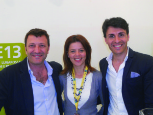 Mario Mazzitelli (Lunarossa), Francesca Salerno (Casa di Baal) e Giovanni Cuomo (I Vini del Cavaliere)ok