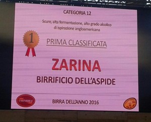 Zarina Birra dell'Anno