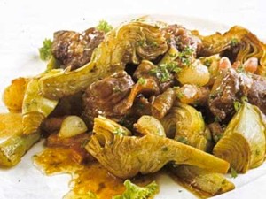 Spezzatino carciofi e pinoli